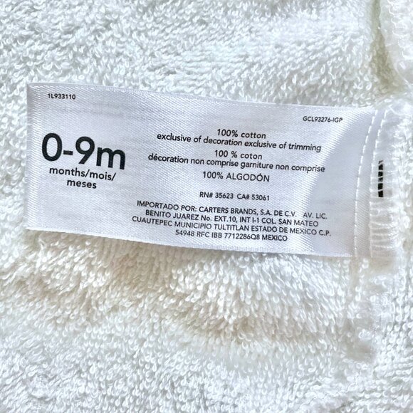 Carter's Gender Neutral Baby Robe 0-9M - Picture 7 of 8